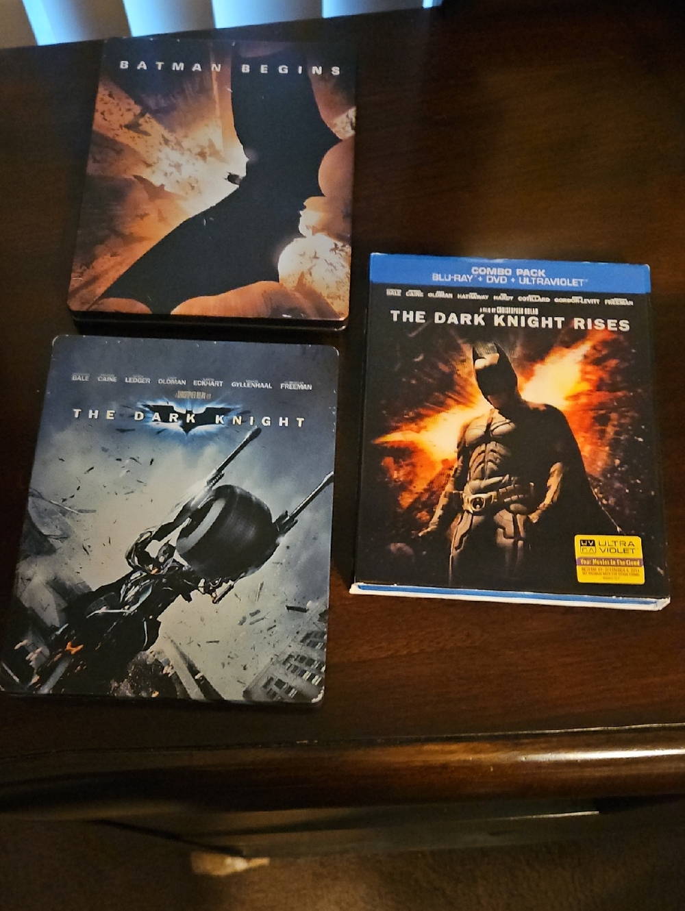 Batman Trilogy Steelbook & Blu-ray Set - Black, Orange, Blue